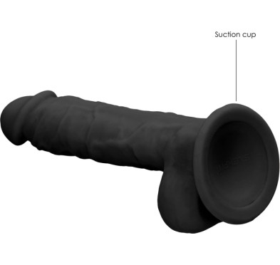 RealRock - Silikonowe dildo z jądrami 18 cm